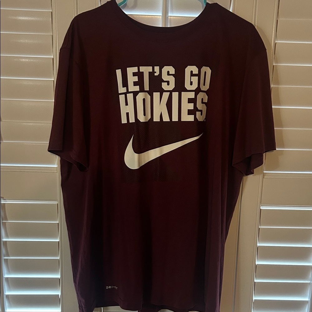 Nike Burgundy 'Let's Go Hokies' Tee